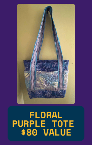 Floral Purple Tote Ideal for Everyday Use - $80 Value