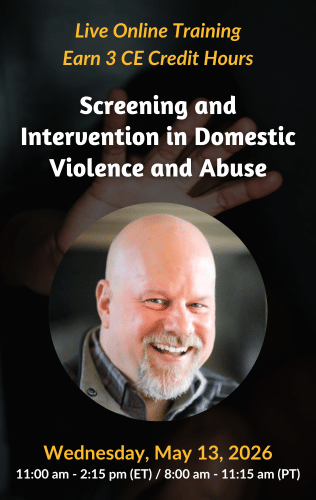 Live Online Training - Screening and Intervention in Domestic Violence and Abuse